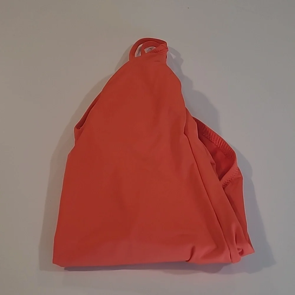 EUC KONA SOL Bright Orange 1 Piece Plunge Adjustable Strap Bathing Suit - Picture 12 of 12